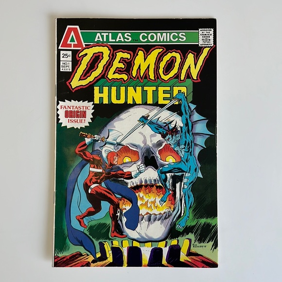 DEMON HUNTER #1 Rich Buckler 1975 Atlas Comics EUC Fantastic Origin Issue - Picture 1 of 6